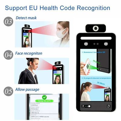 0.5M AI Face Recognition Temperature Gerät 8 Zoll IPS-Touch Screen
