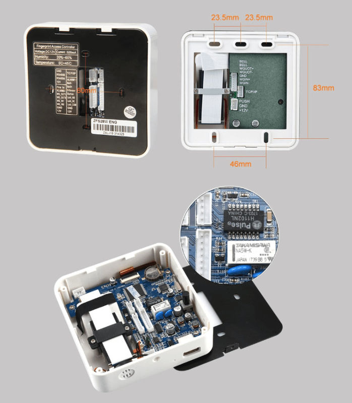 Biometrische Fingerabdruck-Zugriffskontrolle LCD