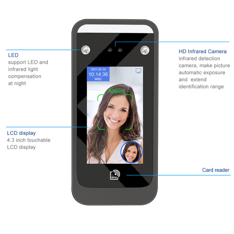 Karte 5 Zoll-Touch Screen Gesichts-Leser-Attendance Machine Withs RFID Mifare