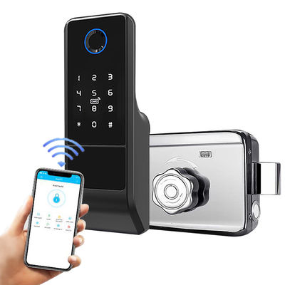 Tuya Wifi Fingerabdruck-intelligenter Türschloss-Fingerabdruck-Türgriff-Digital APP Keyless Verschluss biometrischer
