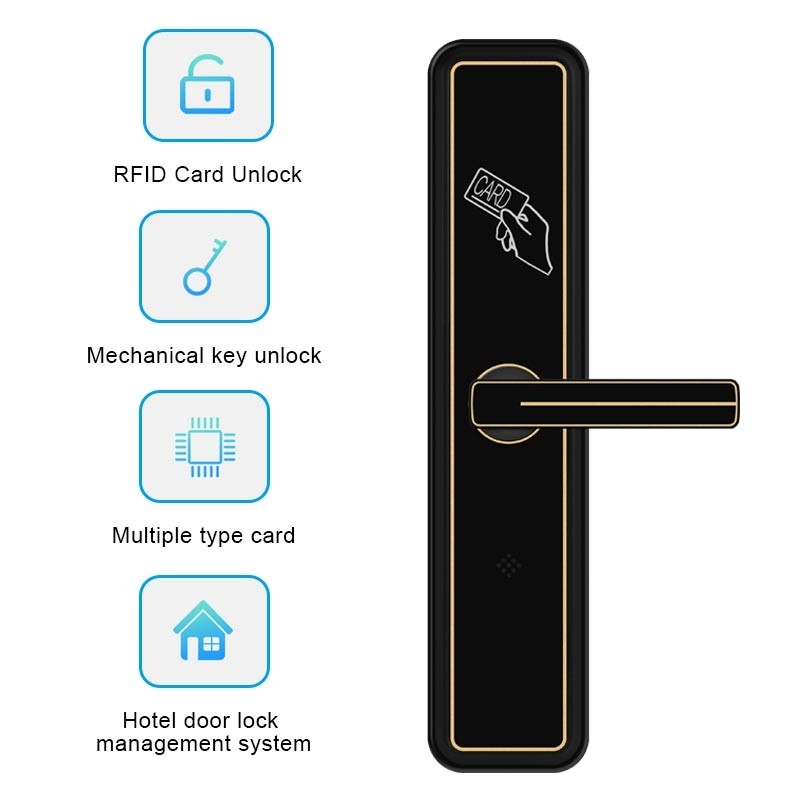 Intelligentes Karten-Türschloss-Hotelzimmer des Schlag-RFID schließt Aluminiumlegierung für Hotel zu