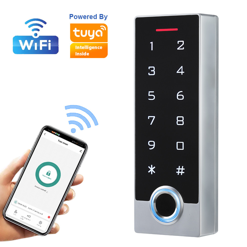 RFID-Karten-biometrische Fingerabdruck-Tür-Zugriffskontrollsystem-Noten-Tastatur beweglicher APP-Zugang