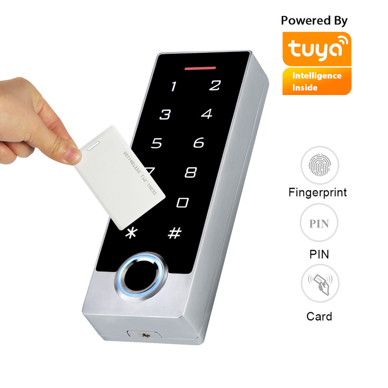 Der Tuya-App-Tastatur biometrische Fingerabdruck-Tür-der Zugriffskontrollerfid Karten-wasserdichte Noten-IP68