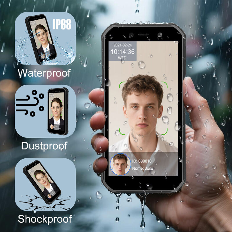 5.5 Inch Touch Screen 、 0.3s Fast  Face Recognition Time Attendance Terminal - 5000 Face Capacity for Mobile Attendance
