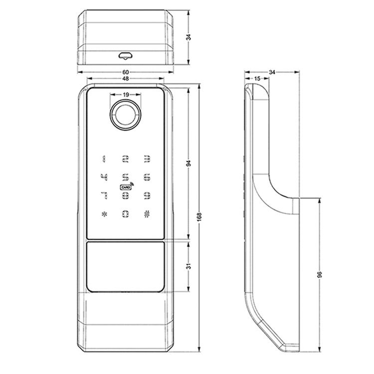 Biometrische Verschluss-WiFi APP-Fernbedienung Fingerabdruck Rfid Tuya intelligente für Hotel