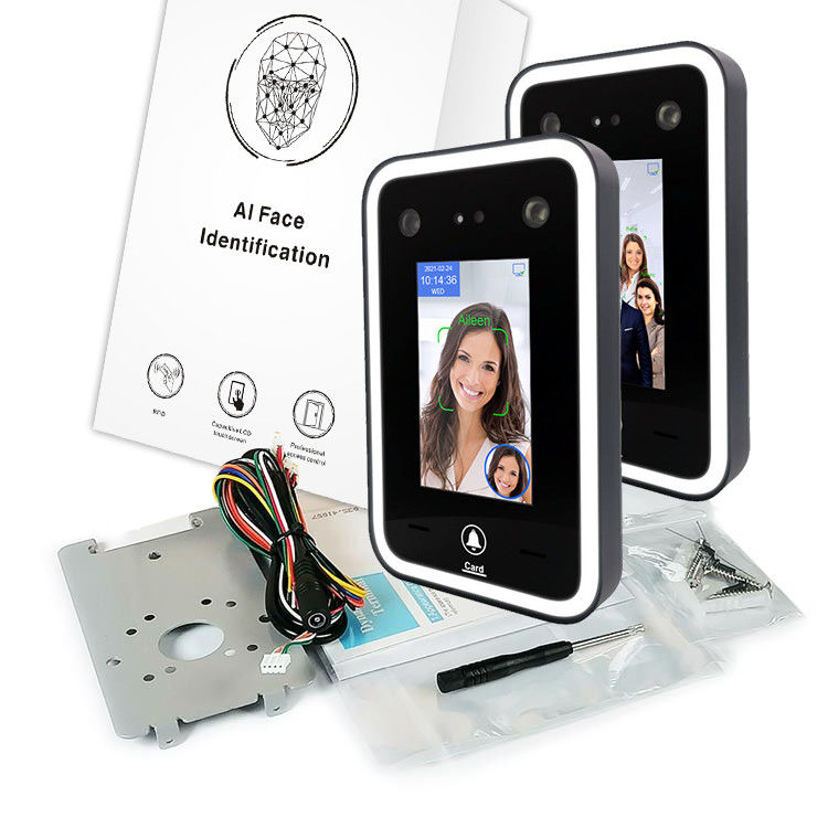 Intelligenter AI 4,3 Zoll-biometrische Gesichts-Entdeckungs-Zugriffskontrollsystem-Anwesenheits-Maschine