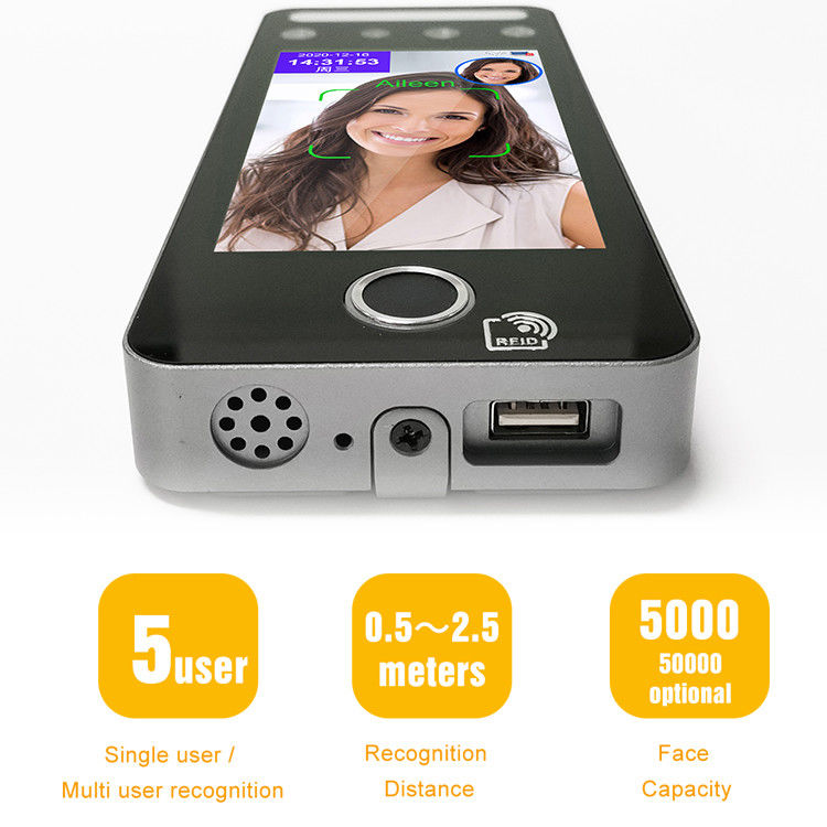 Touchless Kartenleser des 5 Zoll-Gesichtsanerkennungs-Zugriffskontrollsystem-RFID
