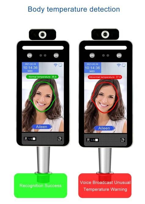 Leser Body Temperature Kiosk Digital Qr des Eu-C19 mit Gesichtsanerkennung