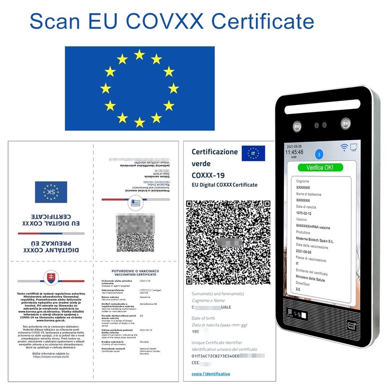 QR Code-Scanner-Leser App C19 EU-Impf-EU-Grün-Durchlauf-Scanner Verifica Italien