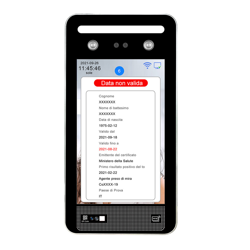 QR Code-Scanner-Leser App C19 EU-Impf-EU-Grün-Durchlauf-Scanner Verifica Italien