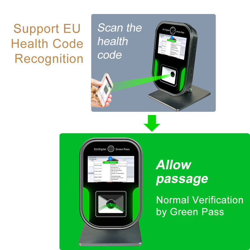 5-Zoll-Anzeigengesundheitsmanagement Hong- Kongqr code-Scanner Hong- Konggründurchlaufleser