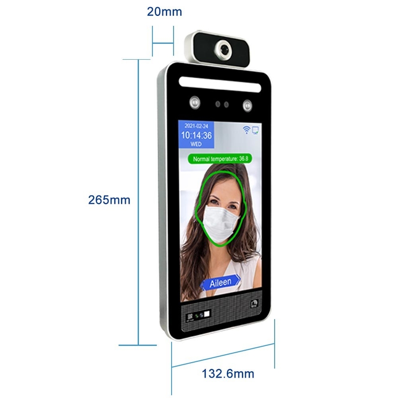 Barcode-Leser-Face Temperature Measuring-Maschine 8 Zoll IPS Qr
