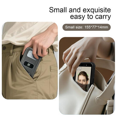 5,5-Zoll-Touchscreen, 0,3 Sekunden schnelle Gesichtserkennung Zeiterfassungsterminal - 5000 Gesichtskapazität für mobile Anwesenheit