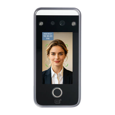 Hochleistungs-Gesichts-Fingerabdruck-Erkennung 4,3-Zoll-Mehrfach-Authentifizierungsmethoden QR/RFID/Passwort zur Sicherung der Zugangskontrolle