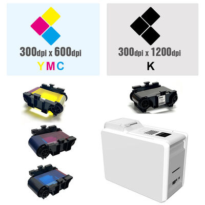 Doppelseitiges Druckkartendrucker mit thermischer Farbstoffsublimation und Auflösung von 300 DPI für den Druck von PVC-ID-Karten