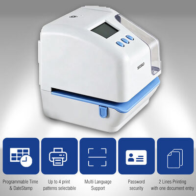 SEIKO TP-50 Zeitstempelmaschine Dokumentenzeitaufnahmegerät mit USB-Kommunikation, Speichersicherung bei Stromausfall und verschobener Zeitdruck