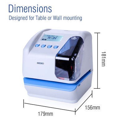 SEIKO TP-50 Zeitstempelmaschine Dokumentenzeitaufnahmegerät mit USB-Kommunikation, Speichersicherung bei Stromausfall und verschobener Zeitdruck