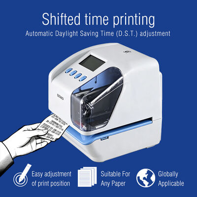 SEIKO TP-50 Zeitstempelmaschine Dokumentenzeitaufnahmegerät mit USB-Kommunikation, Speichersicherung bei Stromausfall und verschobener Zeitdruck