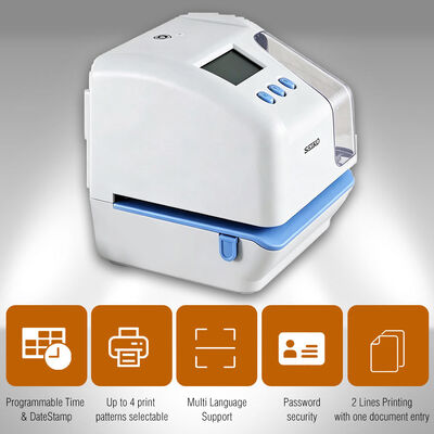 USB-Flash-Disk-Zeitstempel-Anwesenheitsmaschine Mehrsprachige Stempeluhr mit 2-zeiligem Druck