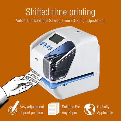 USB-Flash-Disk-Zeitstempel-Anwesenheitsmaschine Mehrsprachige Stempeluhr mit 2-zeiligem Druck