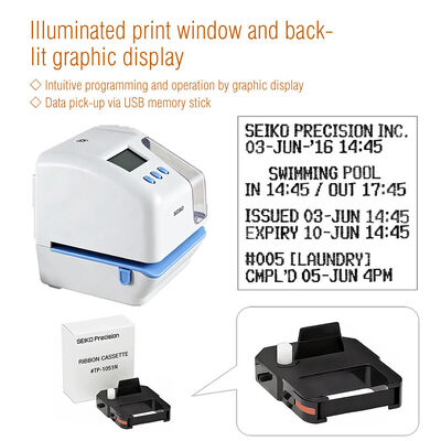 USB-Flash-Disk-Zeitstempel-Anwesenheitsmaschine Mehrsprachige Stempeluhr mit 2-zeiligem Druck