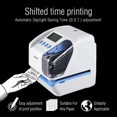 Numbering Ticket Date Time Stamp Machine Job Costing Punch Clock Attendance Recorder 9 Pin Dot Matrix USB Data Export