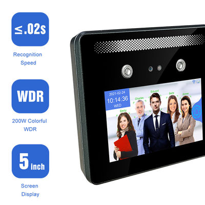 5 Zoll-Gesichtserkennungs-Anwesenheits-Maschine Biomtric-Zeiterfassung