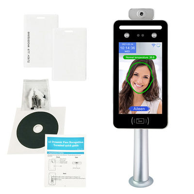 0.5M Face Recognition Time Uhr-thermische am EndeTemperaturmessung