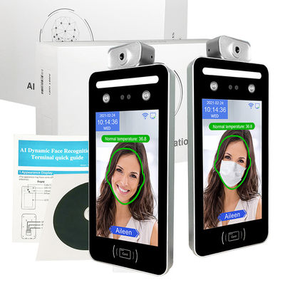 0.5M Face Recognition Time Uhr-thermische am EndeTemperaturmessung